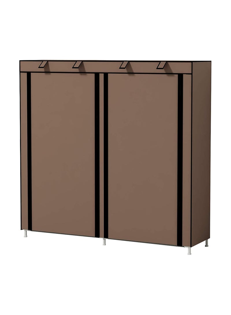 BLOOMING TIME 12 Tier Shoe Rack with Dustproof Cover(brown) - Image 4