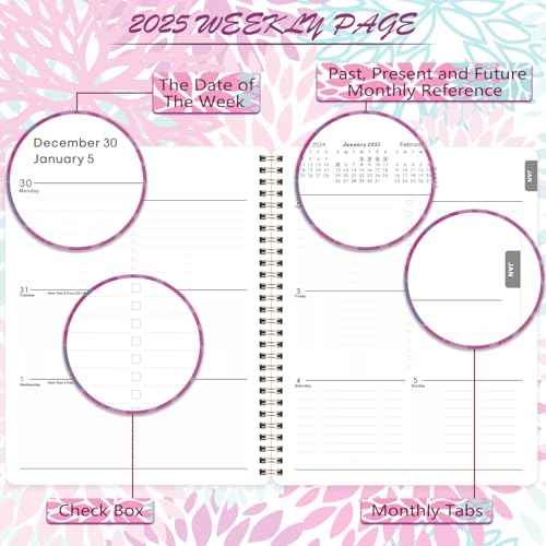 MaaIbok 2025 Planner - Planner 2025, JAN 2025 - DEC 2025, 8" x 10" Weekly Monthly Planner with to-do Lists, Twin-Wire Binding, Thick Paper, Perfect for learning - Image 3
