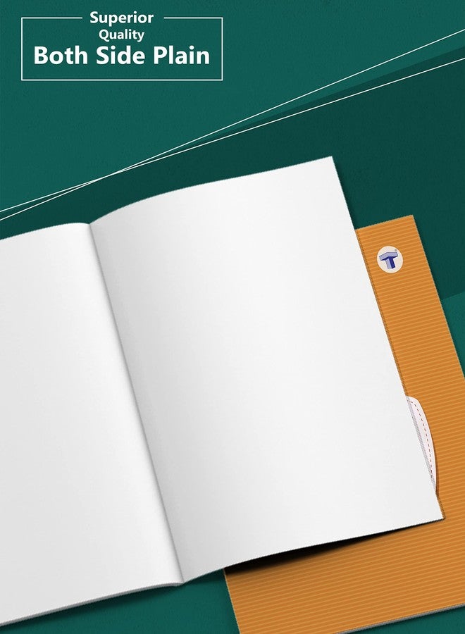 TARGET PUBLICATIONS Small Notebooks | Both Sides Blank Copy | 172 Unruled Pages | Soft Brown Cover | Size - 17 cm x 27 cm Approx | Blank Book - Pack of 7 Books | GSM 57 - Image 3