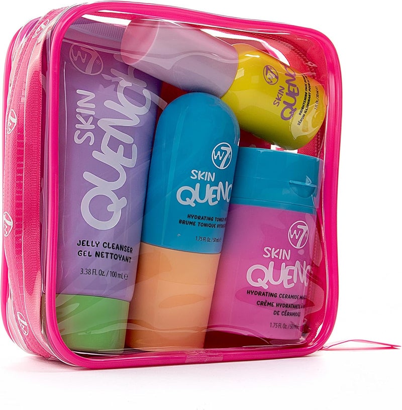 W7 Skin Quench Full Size Skincare Gift Set Hydrating Skincare Bundle with Aloe Vera Ceramides Complete LongLasting Moisturising AtHome Routine
