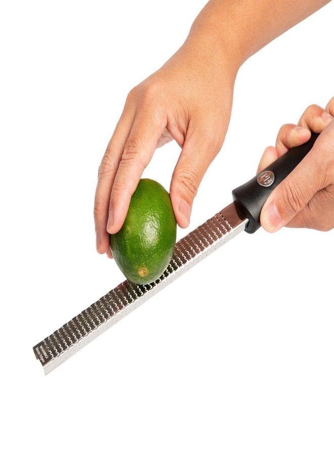 PL8 Rasp Grater - Premium Stainless Steel Zester & Grater for Citrus, Garlic, Ginger, Chocolate & Hard Cheese - Comfort Grip Handle, Dishwasher Safe, Fine Etched Teeth for Effortless Shavings - Image 5