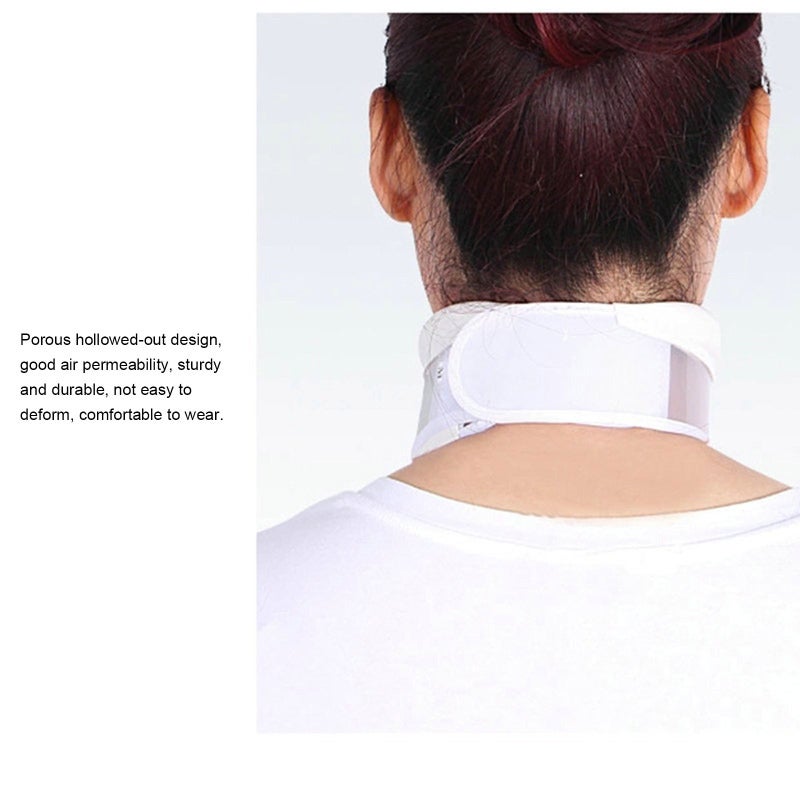 Cervical Collar: L Size, Two-way Adjustable, Porous Hollowed-out Design, Neck Support - Ergonomic Semi-hard Fiber Plastic, Neck Brace for Cervical Injury Recovery, Pain Relief, Posture Correction - Image 4