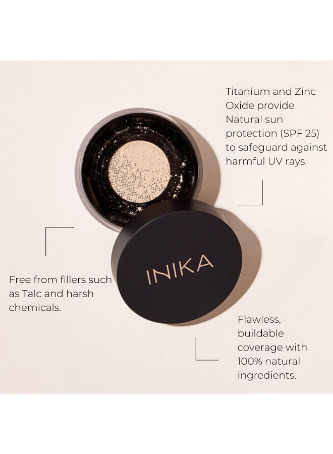 INIKA Organic Mineral Powder Foundation with SPF 25 Vegan Makeup Natural Looking Buildable Coverage Flawless Radiance Glow Blemish Coverage Cruelty Free Sustainable Packaging Patience 8g - Image 4