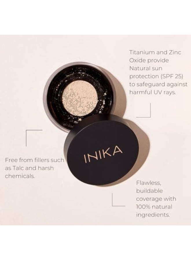 INIKA Organic Mineral Powder Foundation with SPF 25 Vegan Makeup Natural Looking Buildable Coverage Flawless Radiance Glow Blemish Coverage Cruelty Free Sustainable Packaging Patience 8g - Image 3