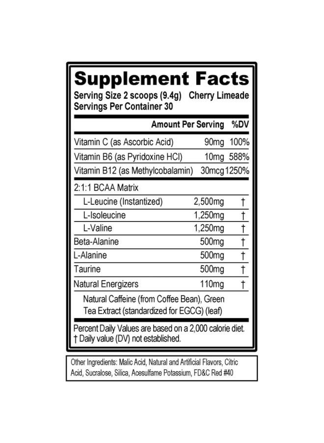 Evlution مسحوق الأحماض الأمينية EVL BCAAs - طاقة BCAA قبل التمرين لاستعادة العضلات والنمو النحيف والقدرة على التحمل - مشروب استعادة الترطيب بعد التمرين مع كافيين طبيعي - ليمون الكرز - Image 2
