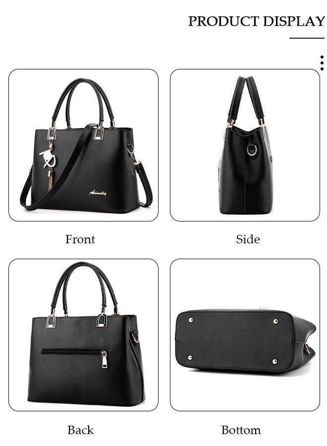 DUNISO Women's Fashion Handbag Faux Leather Crossbody Bag For Women Large Capacity Tote Bags Top Handle Satchel Fashionable Travel Shoulder Bag For Ladies - Image 4