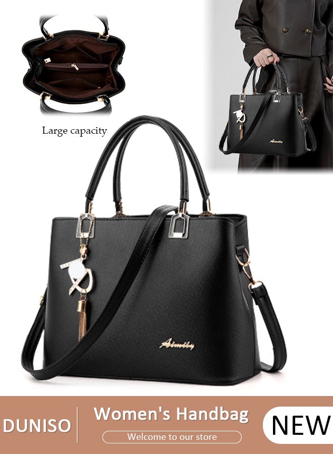 DUNISO Women's Fashion Handbag Faux Leather Crossbody Bag For Women Large Capacity Tote Bags Top Handle Satchel Fashionable Travel Shoulder Bag For Ladies - Image 1