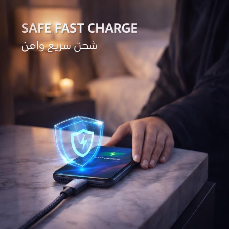 ESSE DYRO USB 3.0 to USB-C Cable 2M - Fast Charging & Data Transfer - Image 2