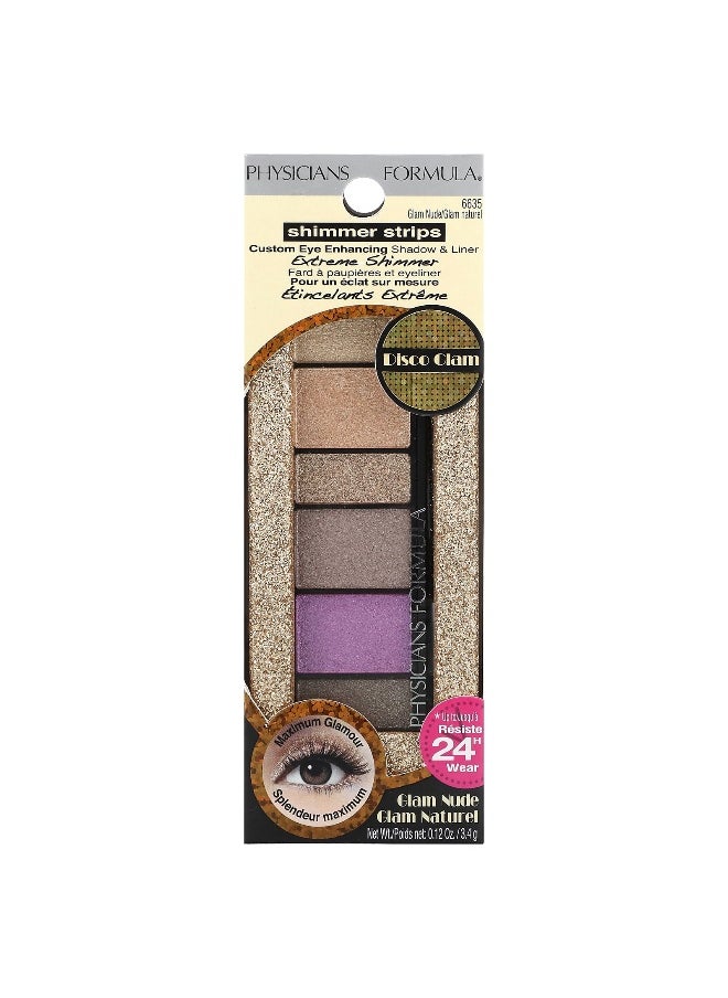 Physician's Formula Physicians Formula, Shimmer Strips, Custom Eye Enhancing Shadow & Liner, Extreme Shimmer, 6635 Glam Nude, 0.12 oz (3.4 g)  - Image 2