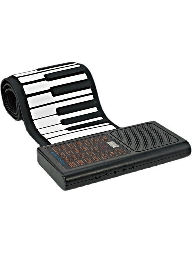 Generic - Professional 88-Key Roll-Up Electronic Piano – Portable Folding Keyboard for Beginners and Home Practice, High-Quality Sound with Bluetooth and MIDI, Black - Image 1