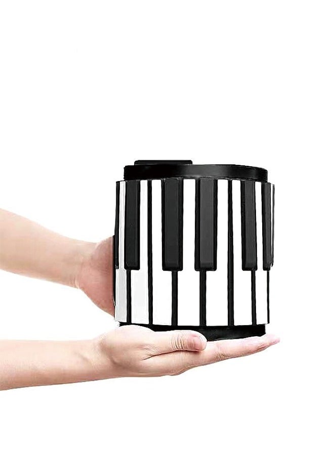 Generic - Professional 88-Key Roll-Up Electronic Piano – Portable Folding Keyboard for Beginners and Home Practice, High-Quality Sound with Bluetooth and MIDI, Black - Image 1