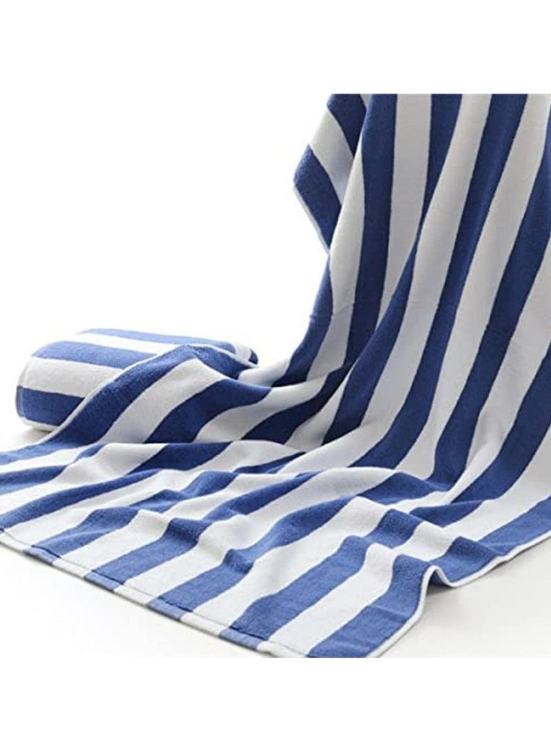 BYFT Petunia (Blue & White) Luxury Bath Towel (70 x 140 Cm Pool Towel-Set of 1) 100% Cotton, Highly Absorbent and Quick dry, Classic Hotel and Spa Quality Bath Linen-600 Gsm  - Image 3