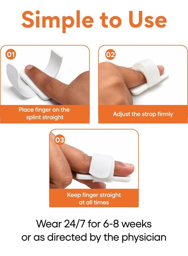 FOVERA Mallet Finger Splint Adjustable Aluminium & Foam Support – Flexible Finger Brace for DIP Joint Immobilization, Drooping Finger, Tendon Injury & Sports Injury Support (Universal) - Image 4