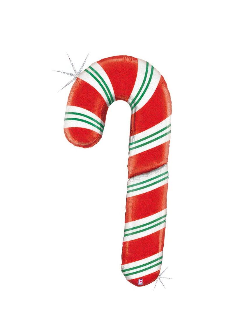Betallic 60" Foil Balloon Delivery Candy Cane - Image 1