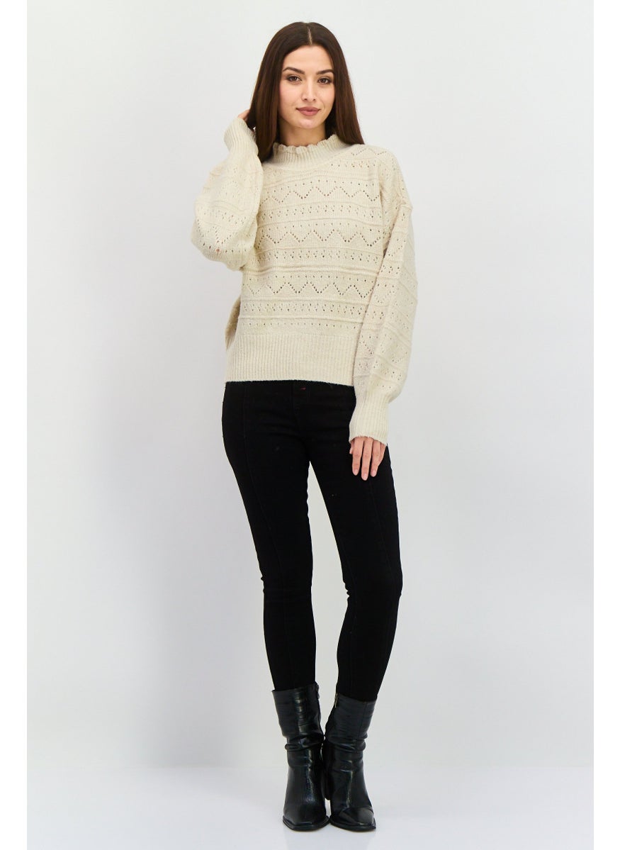 Women High Neck Knitted Sweater, Beige - pzsku/Z1652D670D83C855393E1Z/45/_/1737642583/9bb9b2f0-e315-466c-8c2b-8e5e6ea22a12