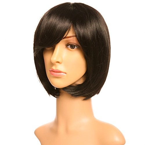 Artifice Natural Women Straight Short Hair Bob Wig Fashion Cosplay  Wig Cap Natural Dark Brown - Image 2