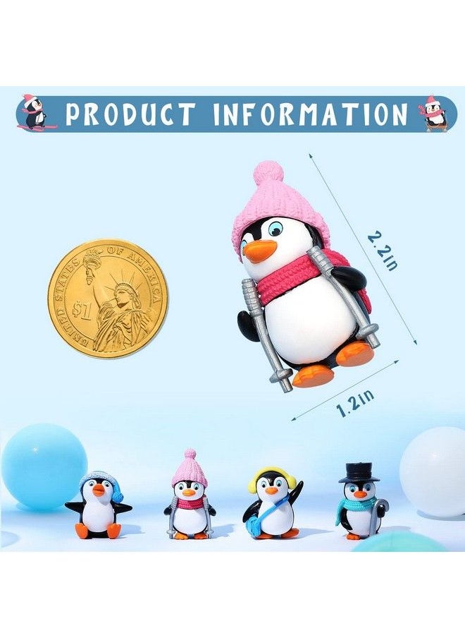Zhanmai - Cute Penguin Characters Toys Penguin Figures Collection Playset Mini Cartoon Penguin Cake Topper Winter Penguin Figurines Cake Decoration For Boy Girl Gift Birthday Landscape Party Supplies(12 Pieces) - Image 1