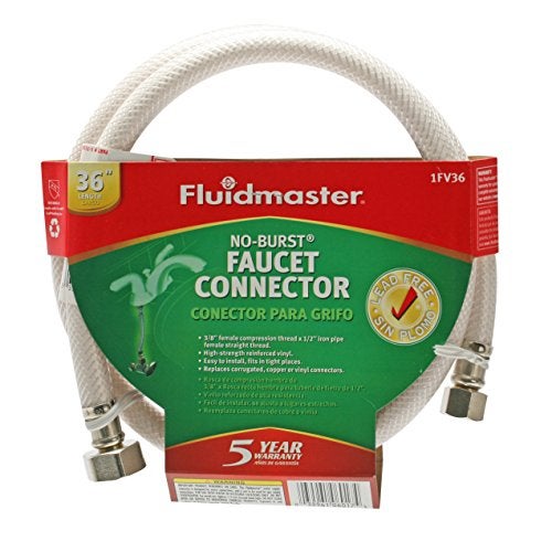 Fluidmaster 1FV36 Faucet Connector, Reinforced Vinyl - 3/8" Female Compression Thread x 1/2" I.P. Female Straight Thread, 3 Ft. (36") Length - Image 4