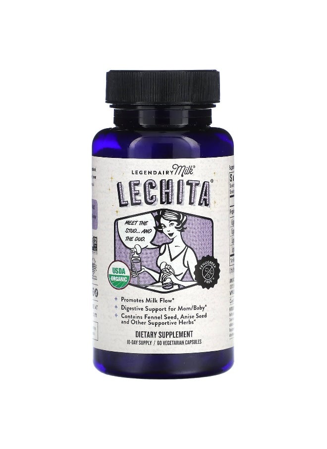 LEGENDAIRY Milk Legendairy Milk, Lechita, 60 Vegetarian Capsules  - Image 1