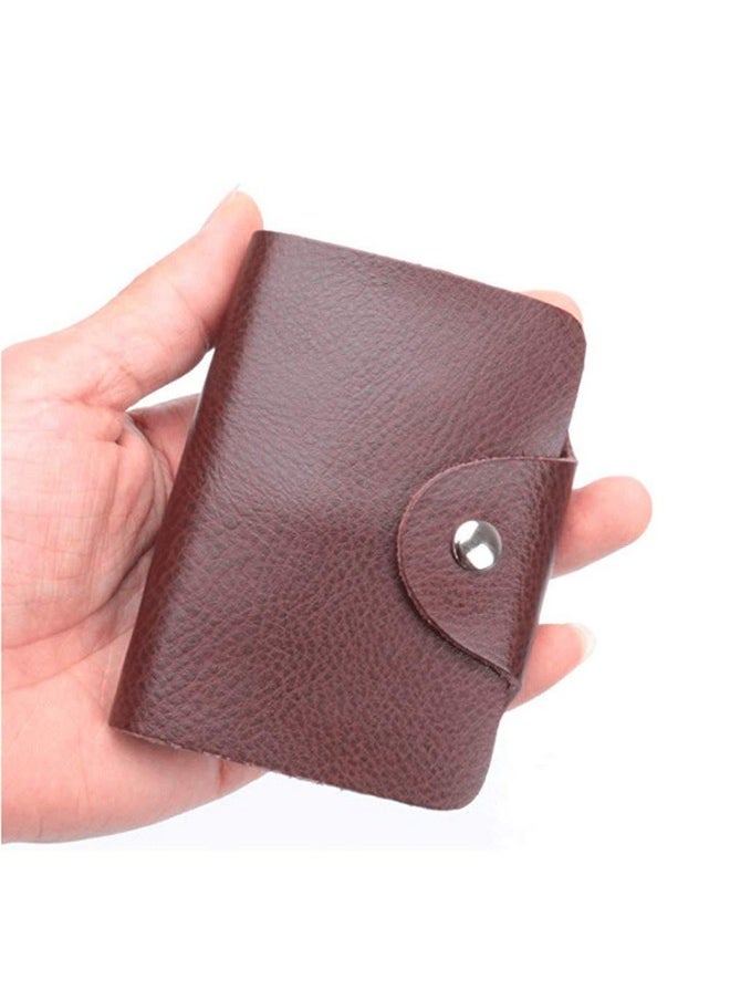 K Y KANGYUN Unisex Small Leather Credit Card Holder 2 Pack (Redk&Brown)…  - Image 3