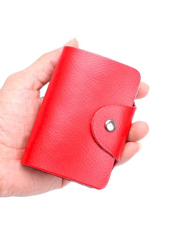 K Y KANGYUN Unisex Small Leather Credit Card Holder 2 Pack (Redk&Brown)…  - Image 5