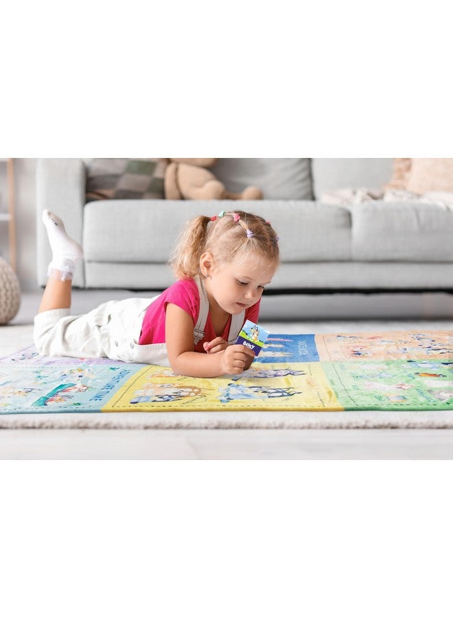 Jay Franco Jay Franco Bluey Early Education Learning Blanket - Measures 60 x 90 Inches - Super Soft Plush Teaching Blanket for Children - Music, Vehicles & Animals Kids Bedding  - Image 2