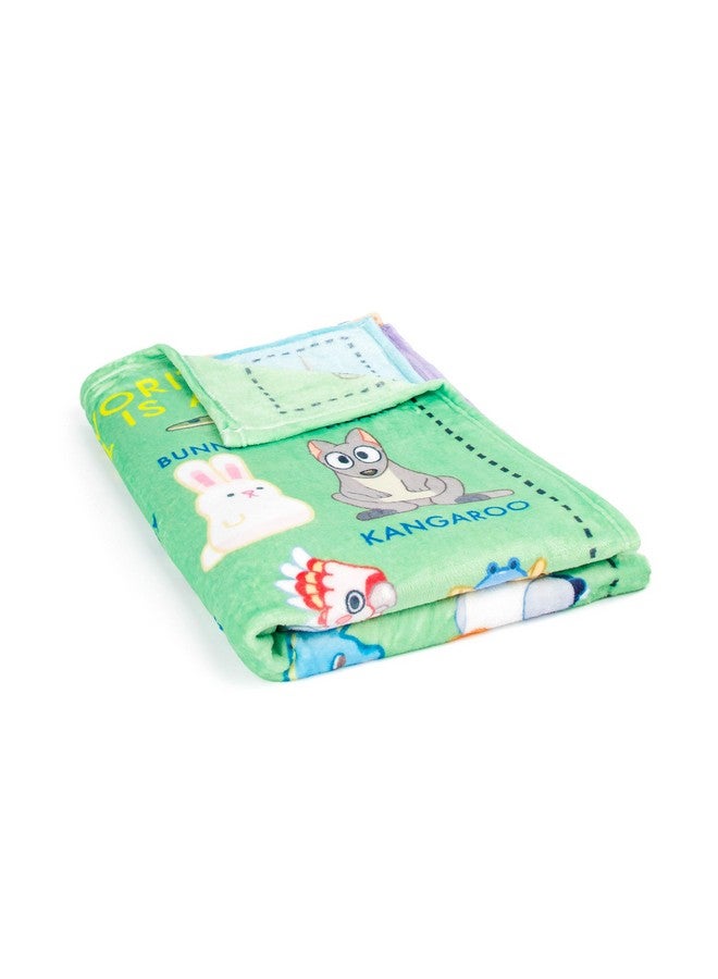Jay Franco Jay Franco Bluey Early Education Learning Blanket - Measures 60 x 90 Inches - Super Soft Plush Teaching Blanket for Children - Music, Vehicles & Animals Kids Bedding  - Image 5