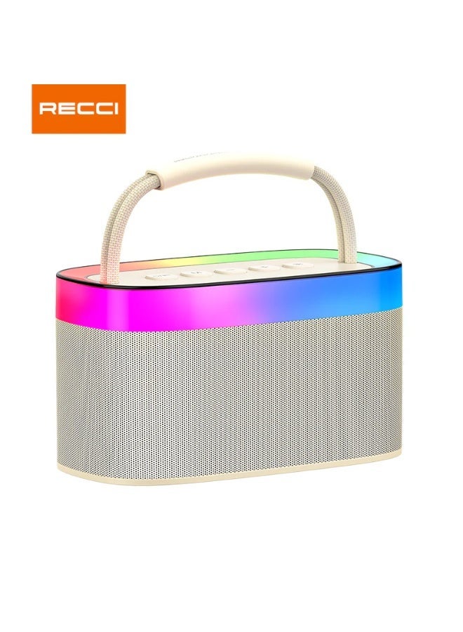 ريتشي سماعة بلوتوث محمولة RSK-W40 | صوت ستيريو 16 واط | إضاءة مائية RGB متزامنة مع الموسيقى | بطارية 4000 مللي أمبير | TF / AUX / Type-C - Image 1