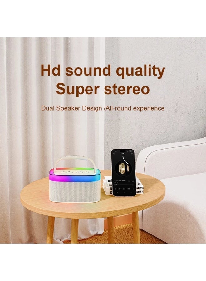 ريتشي سماعة بلوتوث محمولة RSK-W40 | صوت ستيريو 16 واط | إضاءة مائية RGB متزامنة مع الموسيقى | بطارية 4000 مللي أمبير | TF / AUX / Type-C - Image 2