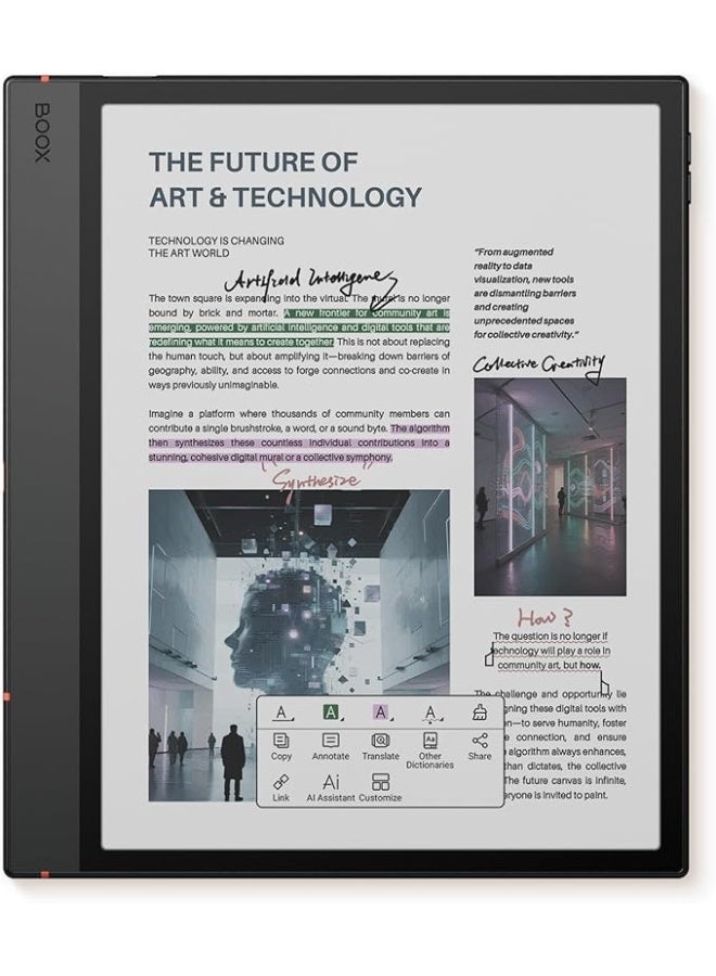 BOOX Note Air5 C 10.3" E-Ink Tablet | Android 15 | 6GB RAM + 64GB | Pen3 Stylus Included | Bundle: Case + Extra Pen Tips (5 Stylus Tips In Box) - Image 1