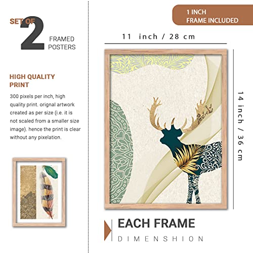 kotart Modern Art Home Decoration Painting Abstract Paintings With Frame For Living Room Bed Room Hotel Wall Decor Digital Reprint Engineered Wood Set of 4 Framed - Image 2