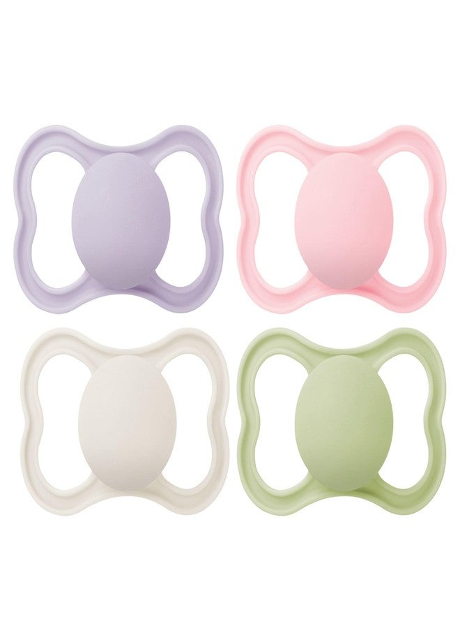 MAM Air Matte Pacifiers, for Sensitive Skin, 6+ Months, Best Pacifier for Breastfed Babies, Girl Pacifiers, 6-16 Months, 4 Count (Pack of 1) - Image 1