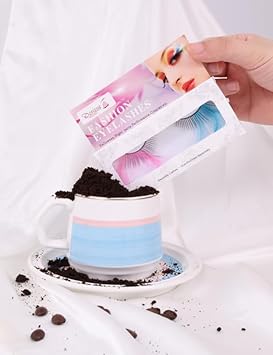 Dorisue halloween lashes Pink and Blue Color Eyelashes Joker Cosplay Costumes Set Party Feather lashes Makeup costume lashes 1 pair - Image 4