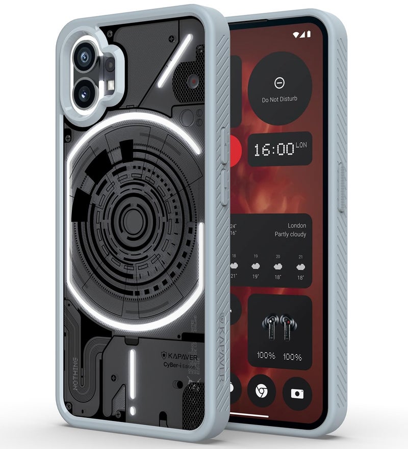 KAPAVER Cyberi Edition Back Cover Case for Nothing Phone 1  Gray CyBer01