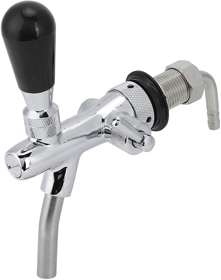 Brass Stainless Steel Adjustable Beer Faucet Tap 8 Inch Thread Flow Control Keg Accessory - Image 3