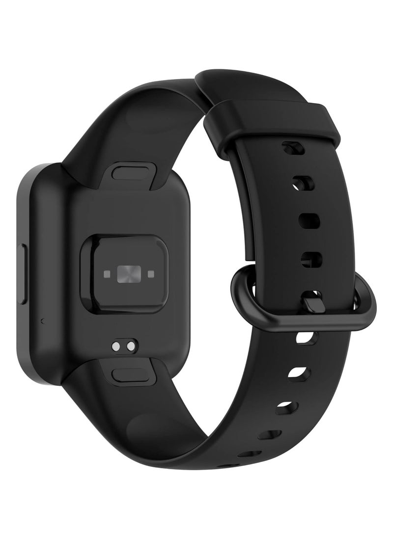 ten.tech TenTech Soft Silicone Sports Band for Xiaomi Watch 2 Lite / Redmi 2 Lite / Poco / Redmi 2 / Horloge 2 Smart Watch - black  - Image 2