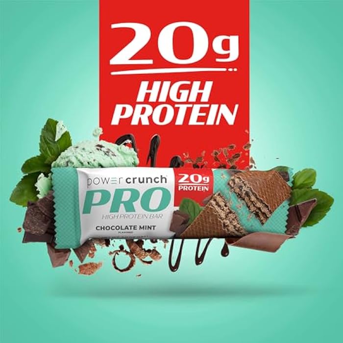 Power Crunch PRO Protein Wafer Bars, High Protein Snacks with Delicious Taste, Chocolate Mint, 2.0 Ounce (4 Count) - Image 4