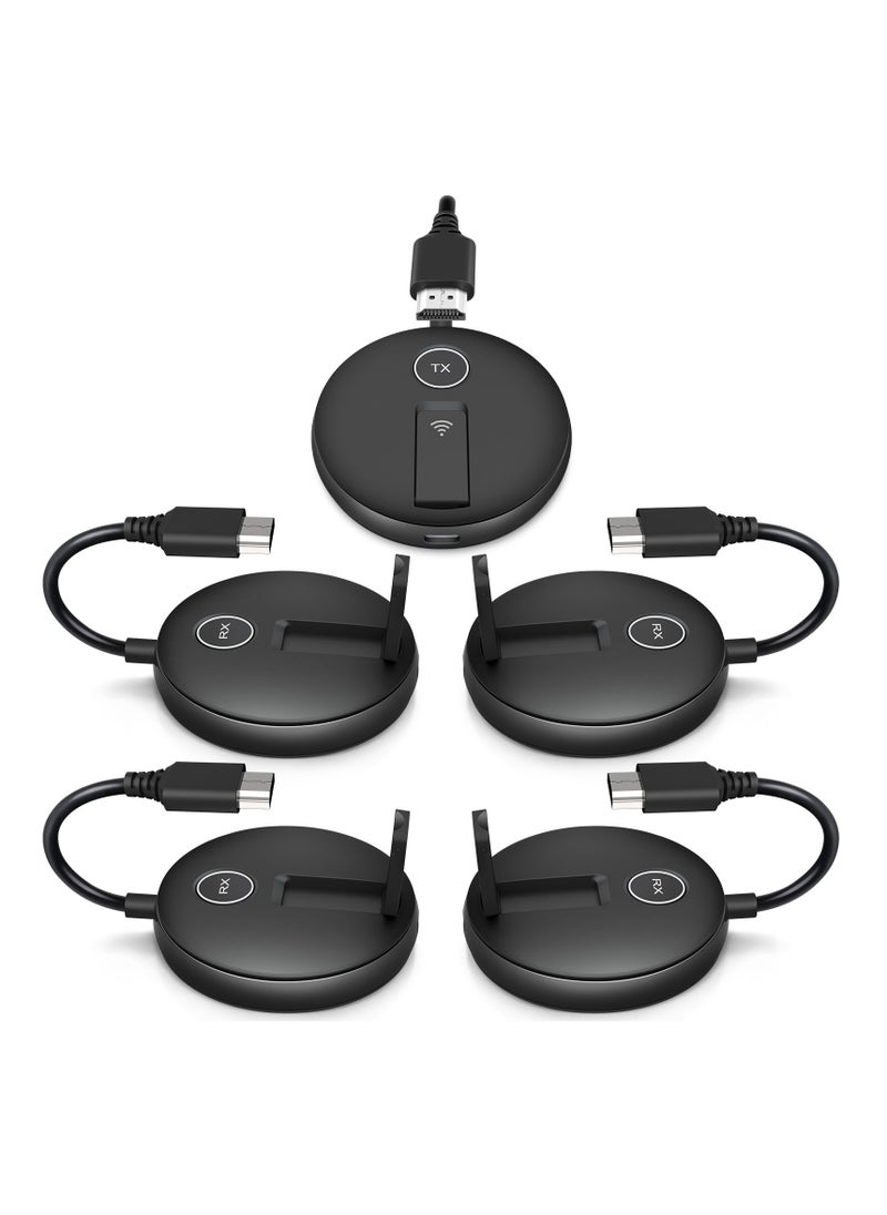 DOCKCASE Wireless HDMI Transmitter and Receiver- Plug and Play Extender Kit, Multi-TV 50M 1TX UP to 4RX  - Image 1