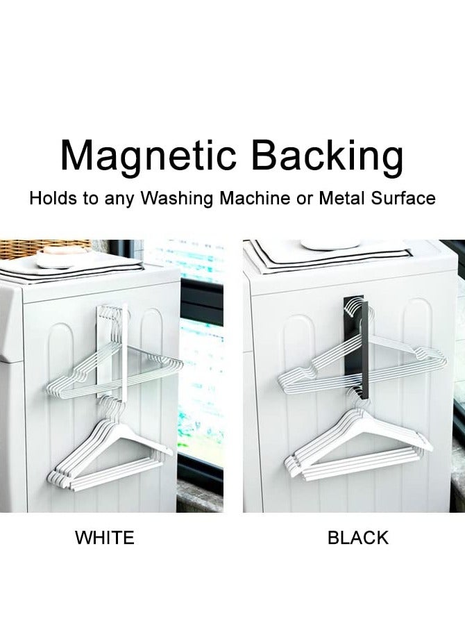 SYOSI Hanger Organizer, Hanger Storage Rack for Washing Machine, Magnetic Wall Mount Hanger Storage Rack, Hanger Stacker for Closet Laundry Room, Saving Clothes Hanger Storage Space Black - Image 2