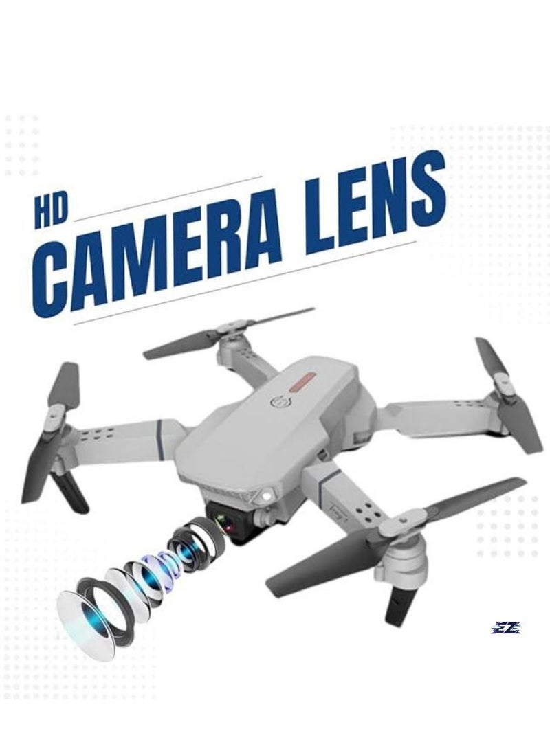 E88 Drone with Camera – 4K HD Dual Camera, Lightweight (Less Than 100g), Foldable Design, 45 Minutes Flight Time, 1 Batteries, Toy Drone for Kids & Beginners, Optical Flow, Altitude Hold, 360° Flip - pzsku/Z16539AD50B22DA75ED14Z/45/_/1739985859/91c203c0-5afc-4b7f-9d57-b5d5e5460f8a