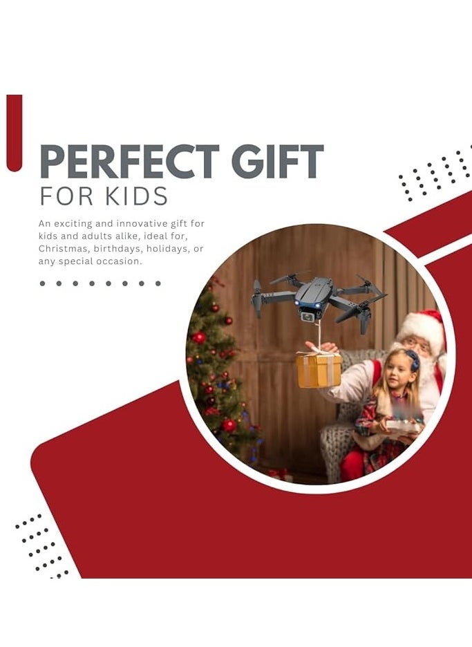 E88 Drone with Camera – 4K HD Dual Camera, Lightweight (Less Than 100g), Foldable Design, 45 Minutes Flight Time, 1 Batteries, Toy Drone for Kids & Beginners, Optical Flow, Altitude Hold, 360° Flip - pzsku/Z16539AD50B22DA75ED14Z/45/_/1739985861/275fd7c5-c76e-4997-a8e6-187b368f5827