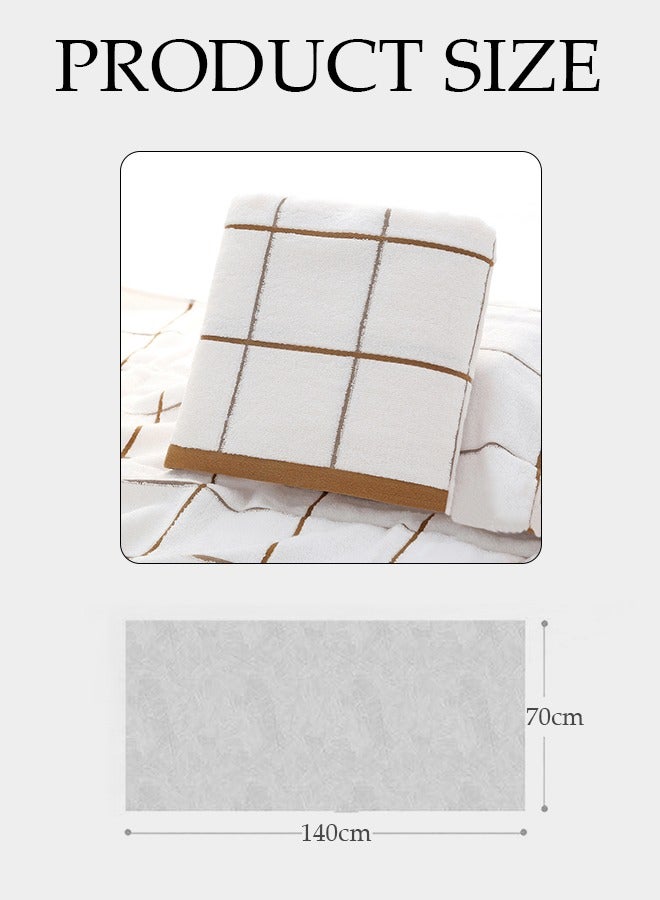 DUNISO منشفة استحمام سريعة الجفاف، 100% قطن فاخر للاستخدام المنزلي، ناعمة وسريعة الجفاف، امتصاص عالي للماء، مناسبة للمنزل والسفر والفنادق والسبا، 140 * 70 سم - Image 3