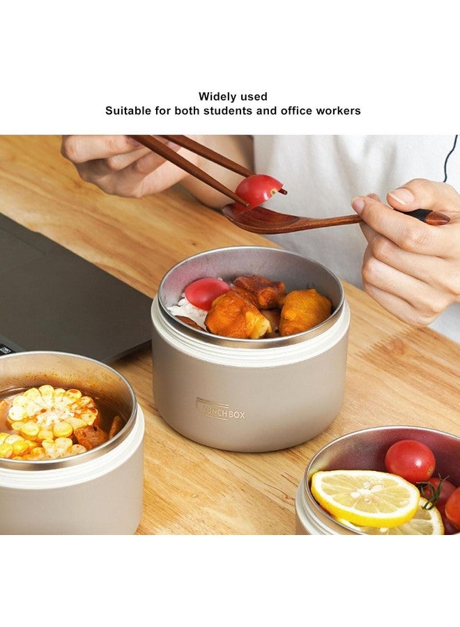 daiDokoro Plastic 2 Insulated Container Lunch Box Set With Thermal Bag For Students/Office/College/Picnic - (Brown, 1040 Ml) - Image 4
