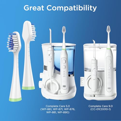 Oralphi Toothbrush Replacement Heads for Waterpik Complete Care 5.0/9.0 (CC-01/WP-861), STRB-4WW, (4-Pack, White) - Image 4