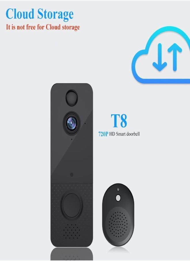 Generic - Video Doorbell Camera Upgraded Wireless Doorbell with Free Cloud Storage WiFi Smart Camera Doorbell  Motion Detection 2-Way Audio Night Vision - Image 1