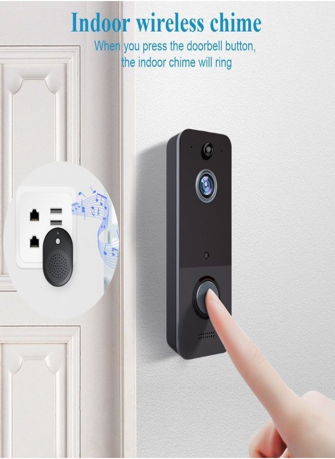 Generic - Video Doorbell Camera Upgraded Wireless Doorbell with Free Cloud Storage WiFi Smart Camera Doorbell  Motion Detection 2-Way Audio Night Vision - Image 1