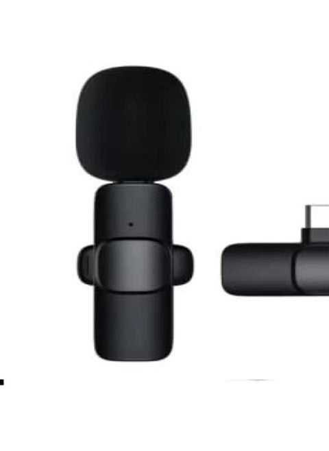 K8 Wireless Microphone, Digital Mini Portable Recording Clip Mic with Receiver for All Type-C Mobile Phones Camera Laptop for Vlogging YouTube Online Class, Zoom Call