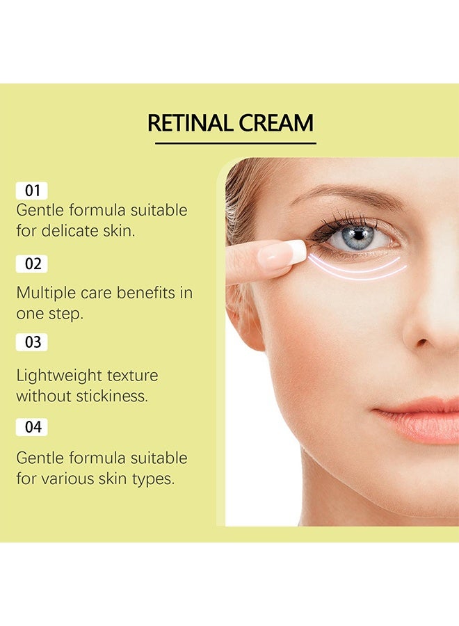 OUHOE Retinal Cream, Retinal Shot Tightening Booster,Retinol Shot Tightening Serums,Retinal Mild Facial Care Liquid,Face Skin Moisturizer,Tightening Moisturiser,Retinol Face Cream,Firming Eye Cream,Eye Wrinkle Cream - Image 3