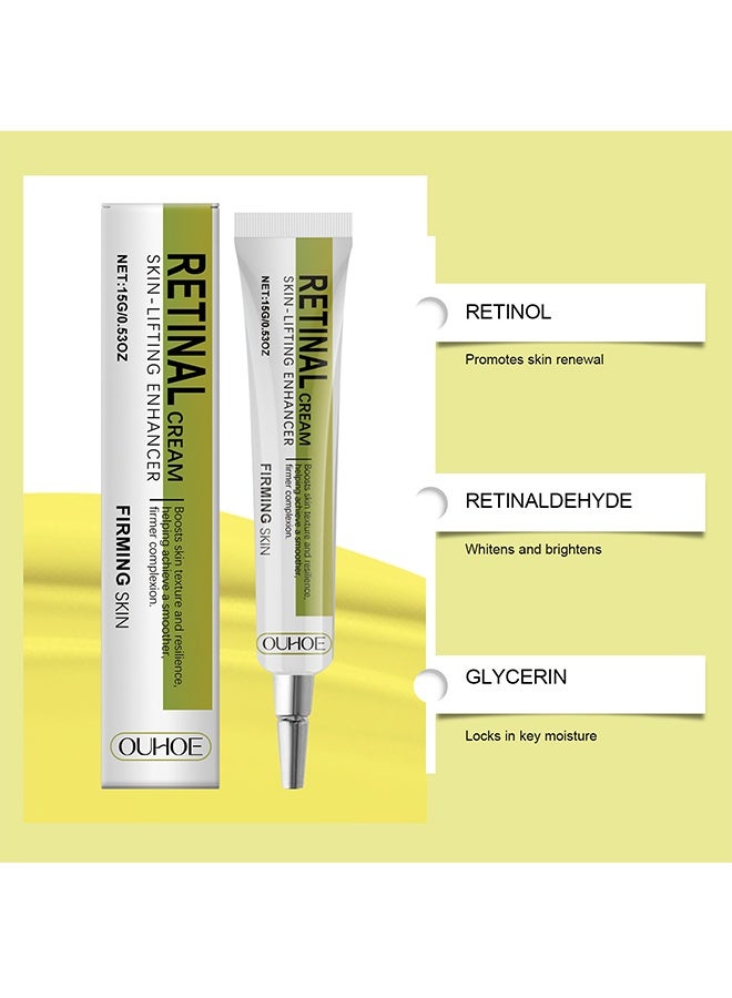 OUHOE Retinal Cream, Retinal Shot Tightening Booster,Retinol Shot Tightening Serums,Retinal Mild Facial Care Liquid,Face Skin Moisturizer,Tightening Moisturiser,Retinol Face Cream,Firming Eye Cream,Eye Wrinkle Cream - Image 2
