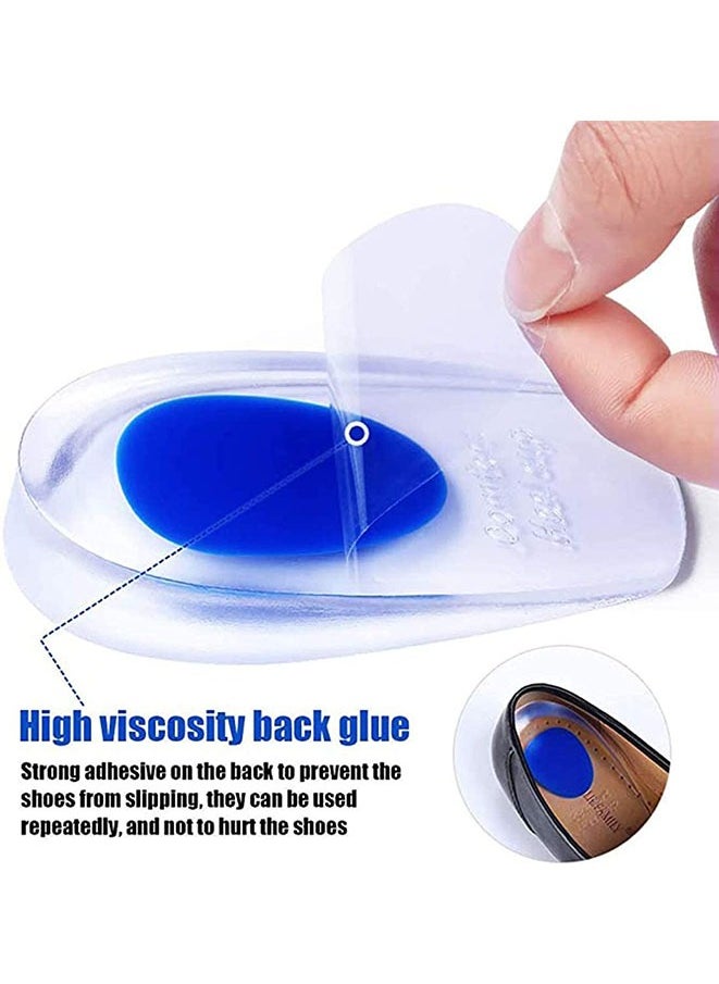 Silicon Gel Heel Cups Plantar Fasciitis Inserts for Bone Spurs Pain Relief Protectors of Your Sore or Bruised Feet Insole Gels Treatment (L)
